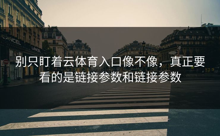 别只盯着云体育入口像不像，真正要看的是链接参数和链接参数